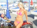 Kyra Posing In Pink Bikini For Motorcycle Photo Shoot